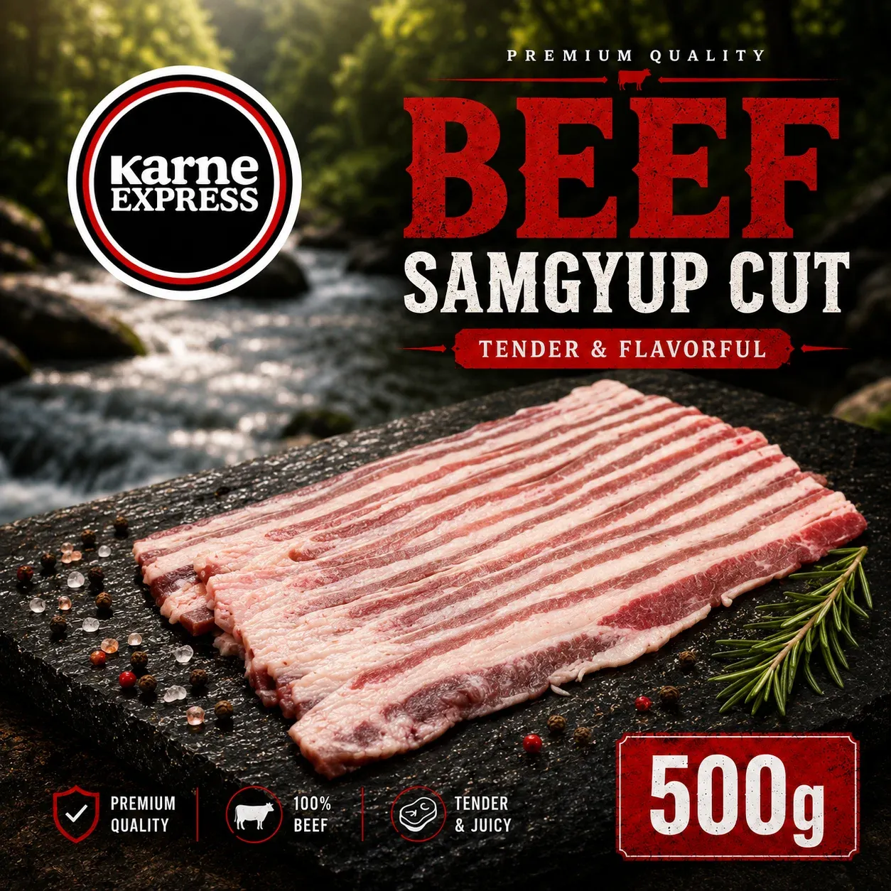 Beef Samgyup Cut (500g)